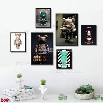 Tải file gốc File tranh bộ 6 tấm kaws gấu bearbrick Z69 (in tráng gương) 3DFile gốc File tranh bộ 6 tấm kaws gấu bearbrick Z69 (sẵn sàng in) chất lượng cao