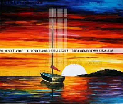 File in lụa tranh ve tay son dau nhieu mau tuyet dep 4044 (phong cảnh) tranh ve tay son dau nhieu mau tuyet dep 4044