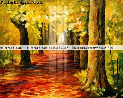 File ảnh tranh ve tay son dau nhieu mau tuyet dep 4064 (gốc) in decal dán tường