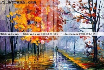 File ảnh gốc tranh ve tay son dau nhieu mau tuyet dep 4068 không vỡ nét