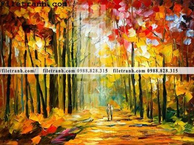 File gốc tranh ve tay son dau nhieu mau tuyet dep 4080 (trang trí) phòng ngủ