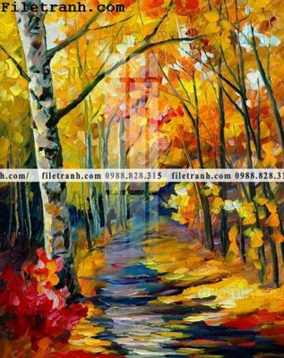 File in ấn tranh ve tay son dau nhieu mau tuyet dep 4145 chuyên nghiệp