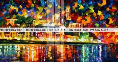 File ảnh gốc tranh ve tay son dau nhieu mau tuyet dep 4152 không vỡ nét