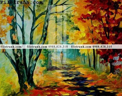 File gốc tranh ve tay son dau nhieu mau tuyet dep 4183 (trang trí) cho phòng khách