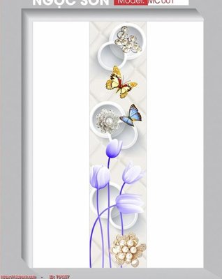 File in trần File in tủ nhựa TU4357 (file gốc) hoa văn 3D