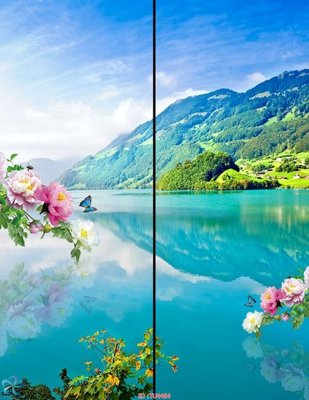 Ảnh gốc File in tủ nhựa TU4464 (độ nét cao) in tráng gương