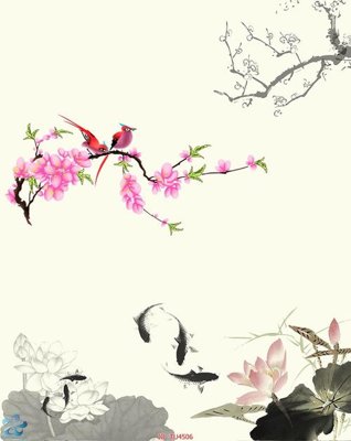 File tranh File in tủ nhựa TU4506 (file gốc) chủ đề phong thủy