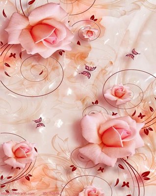 File in trần File in tủ nhựa TU5462 (file gốc) hoa văn 3D