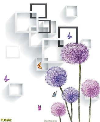 File tranh in trần 3D File in tủ nhựa TU6262 (ảnh gốc)