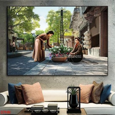 Download file tranh PSD File tranh hà nội xưa 07HN để chỉnh sửa