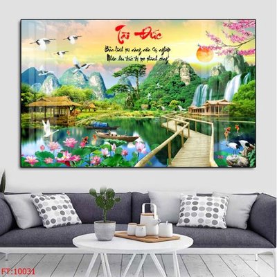 File in trần File tranh phong thủy 10031 (bản gốc 3D) sống động