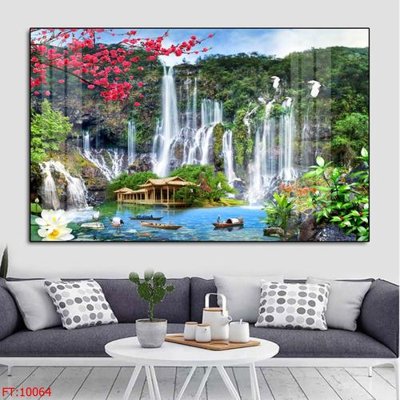 File gốc File tranh phong thủy 10064 (in tráng gương) ốp tường