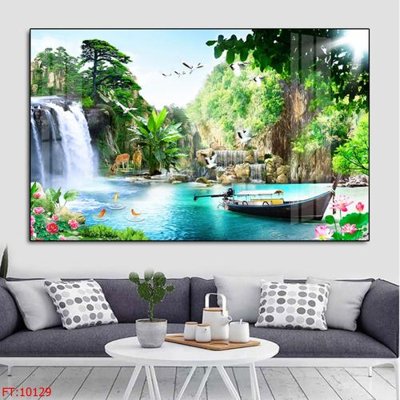 File gốc File tranh phong thủy 10129 (in lụa) tranh thuận buồm