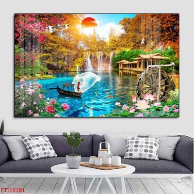 File in trần File tranh phong thủy 10181 (bản gốc) hoa văn