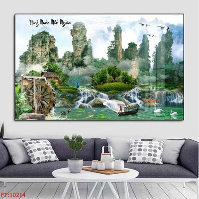 File in trần File tranh phong thủy 10214 (bản gốc) phong cảnh