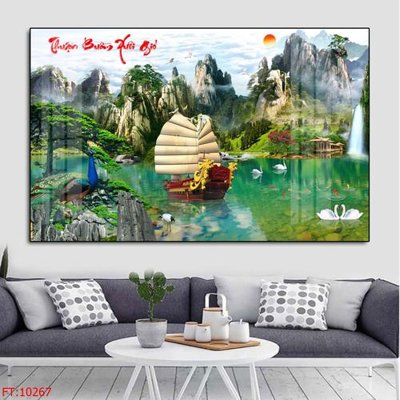 File tranh gốc PSD File tranh phong thủy 10267 còn nguyên layer