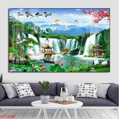 File in mica File tranh phong thủy 10282 (bản gốc) làm vách ngăn