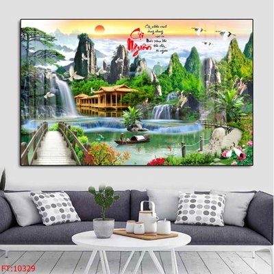 File gốc File tranh phong thủy 10329 (in tráng gương) nghệ thuật