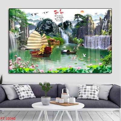 File tranh gốc in trần nhà File tranh phong thủy 10342 3D