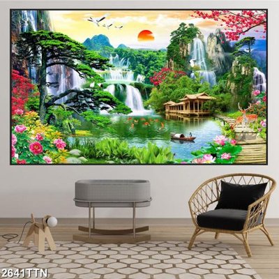 Tải file gốc Tranh sơn thủy thác nước 2641TTN (in tráng gương) cao cấpFile gốc Tranh sơn thủy thác nước 2641TTN (in ấn) phiên bản độc quyền