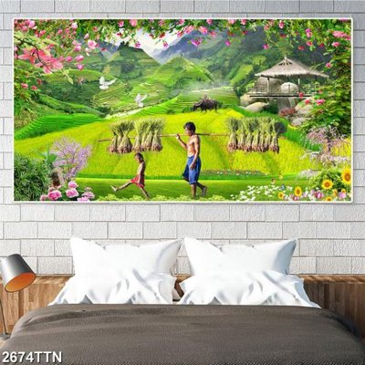 File gốc Tranh sơn thủy thác nước 2674TTN (phong cách) châu Âu