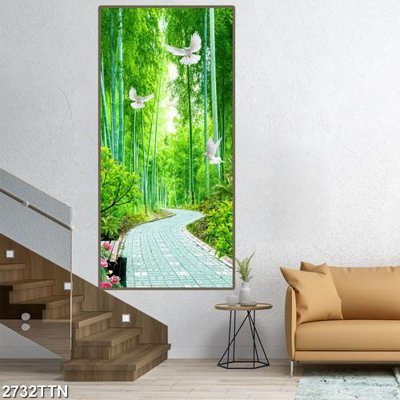 Tải file gốc Tranh sơn thủy thác nước 2732TTN (in bạt) quảng cáo