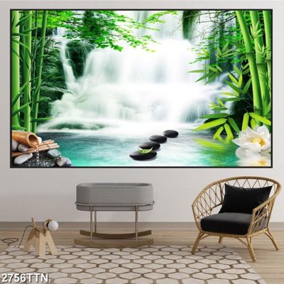 Download file gốc Tranh sơn thủy thác nước 2756TTN (in mica) logo