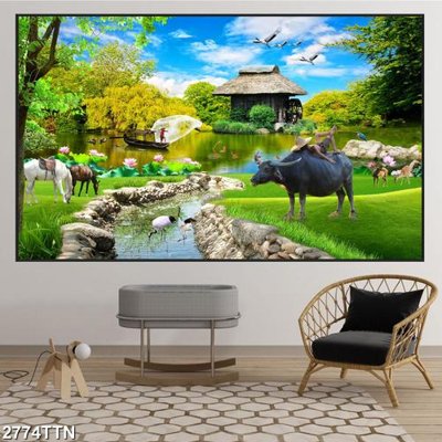 Tải file gốc Tranh sơn thủy thác nước 2774TTN (in tráng gương) siêu đẹpFile tranh gốc Tranh sơn thủy thác nước 2774TTN chất lượng cao