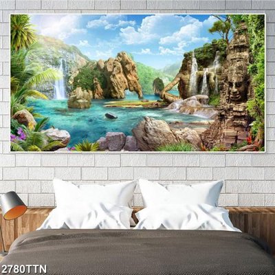 Mua file gốc Tranh sơn thủy thác nước 2780TTN (PSD) tại Filetranh.com