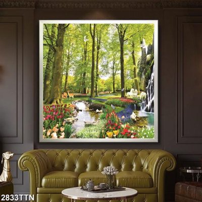 Tải file gốc Tranh sơn thủy thác nước 2833TTN (bản PSD) chỉnh sửa được