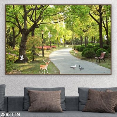 File in trần Tranh sơn thủy thác nước 2863TTN (bản gốc) trời sao