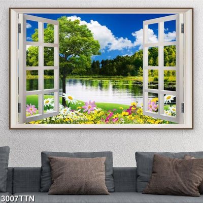 Tệp tin gốc Tranh sơn thủy thác nước 3007TTN (chất lượng) Tranh sơn thủy thác nước 3007TTN