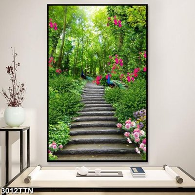 Download file Tranh sơn thủy thác nước 3012TTN (gốc) in mica bàn thờ