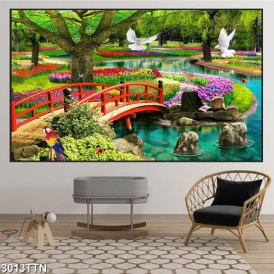 Tải file gốc Tranh sơn thủy thác nước 3013TTN (bản PSD) gốc