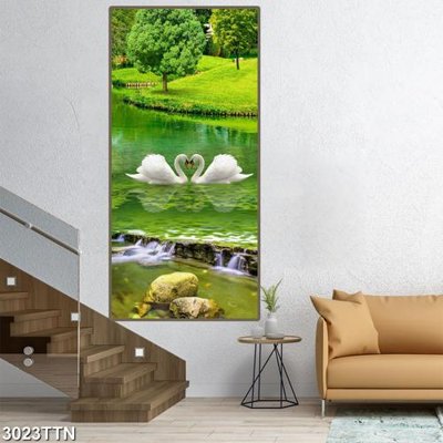 File in ấn Tranh sơn thủy thác nước 3023TTN (bản gốc) từ file gốc