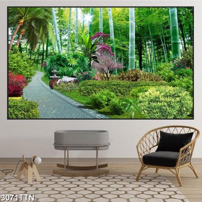 File in trần Tranh sơn thủy thác nước 3071TTN (bản gốc) đại dương