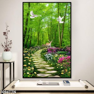 Tệp tin gốc Tranh sơn thủy thác nước 3094TTN (dùng cho in ấn) chuyên nghiệp