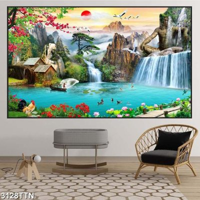 Tải file gốc Tranh sơn thủy thác nước 3128TTN (in tráng gương) cao cấpFile gốc Tranh sơn thủy thác nước 3128TTN (in ấn) phiên bản độc quyền