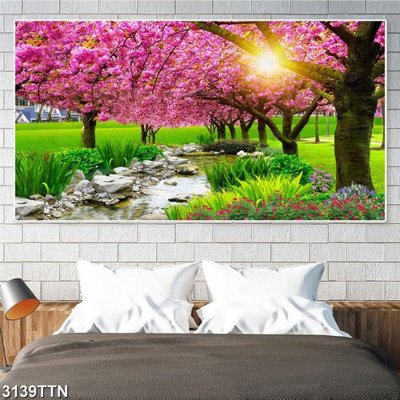 File in trần Tranh sơn thủy thác nước 3139TTN (bản gốc) đại dương