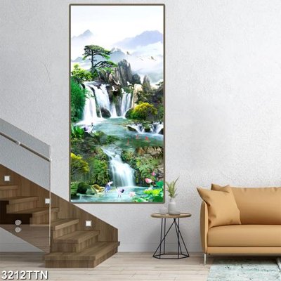 Tải về hình ảnh gốc Tranh sơn thủy thác nước 3212TTN sắc nét