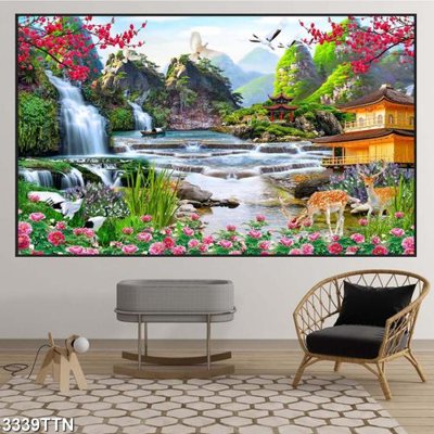 Tải file gốc Tranh sơn thủy thác nước 3339TTN (in tráng gương) cao cấpFile gốc Tranh sơn thủy thác nước 3339TTN (in ấn) phiên bản độc quyền