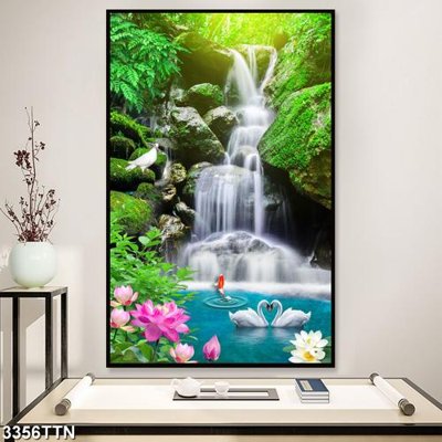 Tải file tranh Tranh sơn thủy thác nước 3356TTN (ảnh gốc) ngay