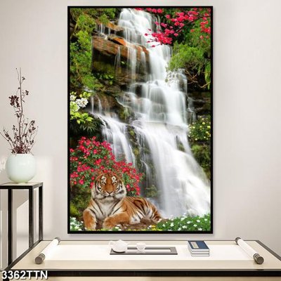 File tranh Tranh sơn thủy thác nước 3362TTN (gốc) in backlit film