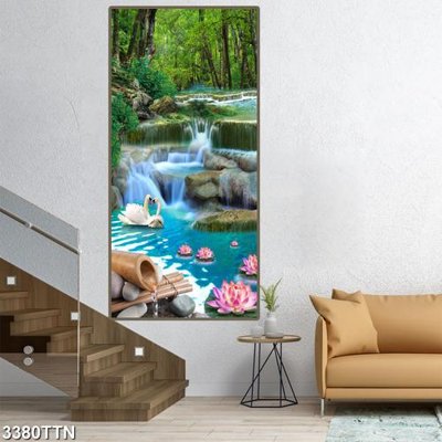 Tải file Tranh sơn thủy thác nước 3380TTN (gốc) in nhanh