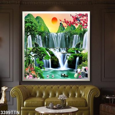 File tranh Tranh sơn thủy thác nước 3399TTN (ảnh gốc) không bị mờ