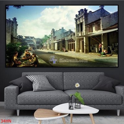 Mua file tranh gốc File tranh hà nội xưa 34HN tại Filetranh.com