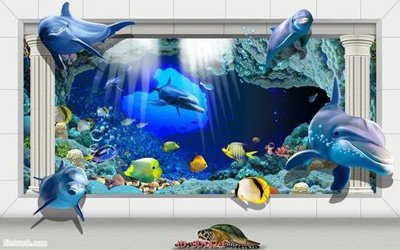 Tải file Tường nền 3D hiện đại 3D142 (gốc) chủ đề phong thủy