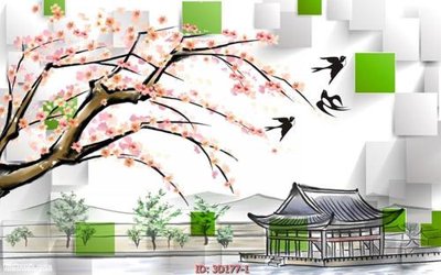 File tranh gốc Tường nền 3D hiện đại 3D177 (sắc nét từng chi tiết)