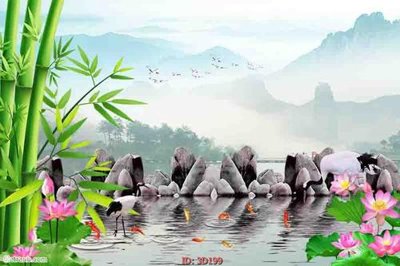 File tranh Tường nền 3D hiện đại 3D199 (gốc) chủ đề thiên nhiên