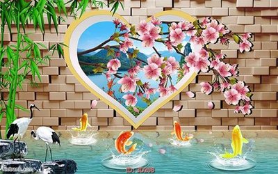 File gốc Tường nền 3D hiện đại 3D208 (in lụa) họa tiết 3D